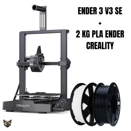 Creality Ender-3 V3 Se + 2Kg de Filamento Creality Ender PLA ( 1kg Branco e 1kg Preto)